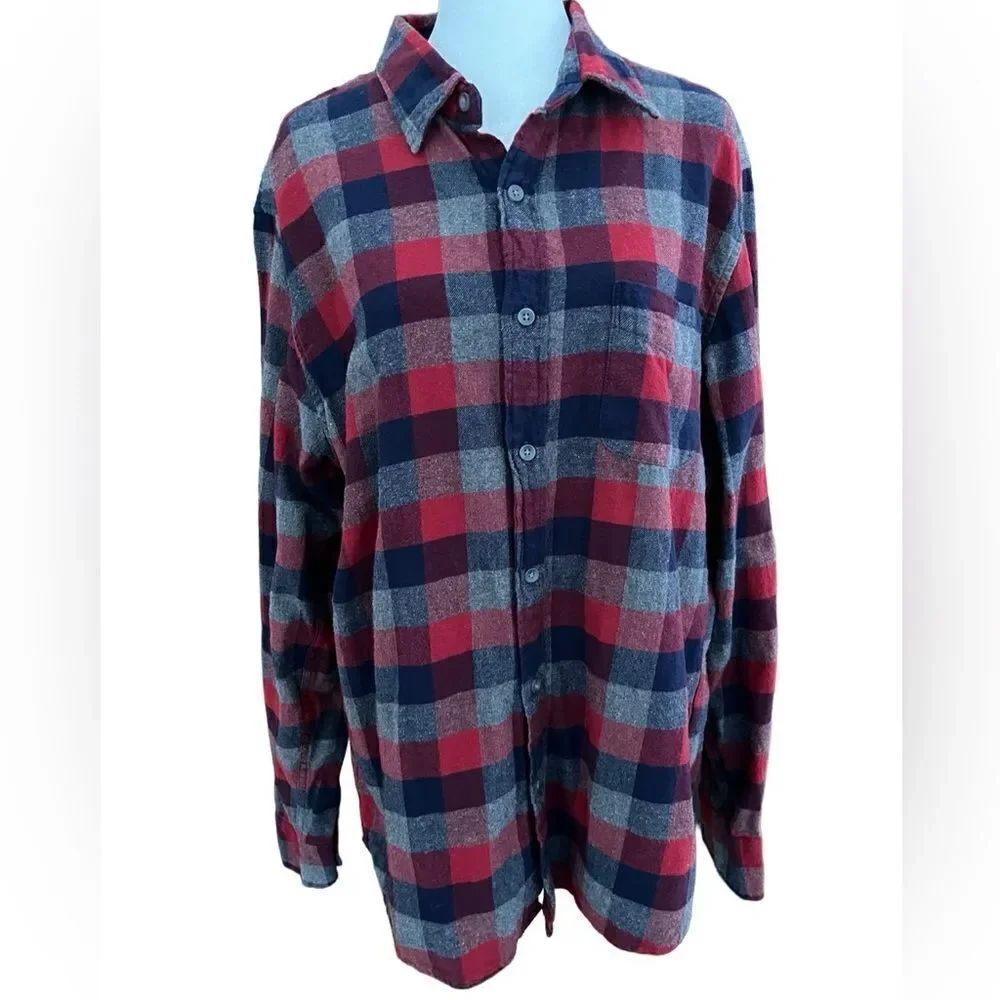 J Crew Slim Plaid Flannel size L